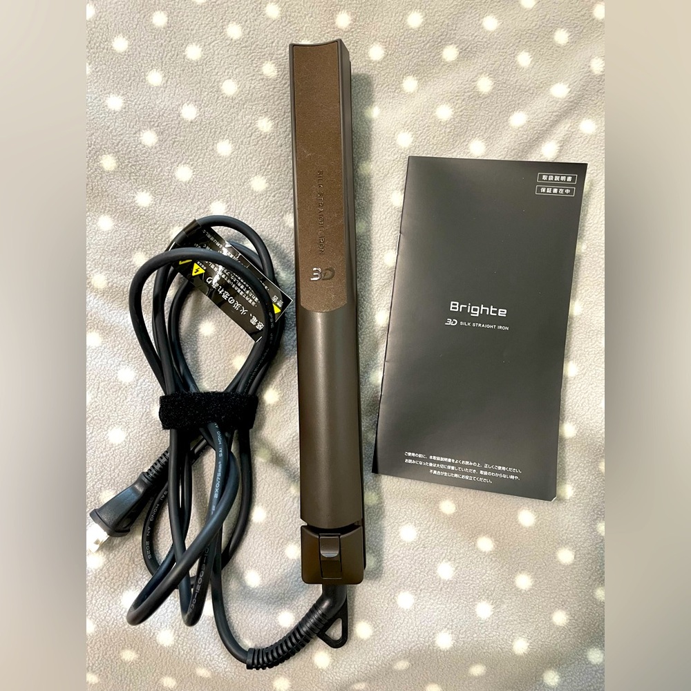 Brighte 3D Silk Hair Straight Iron - Brown Purchased in Japan